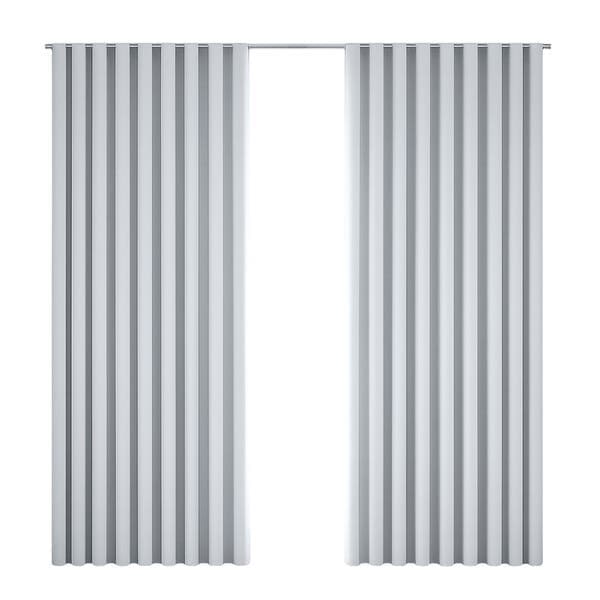 Cortina com Blackout Trilho Wave Onix 2,60x400cm Cinza