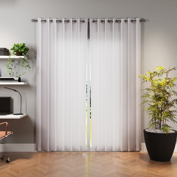 Cortina Duplex Bella Janela Ilhós 2 Folhas 4,20x2,50m Branco