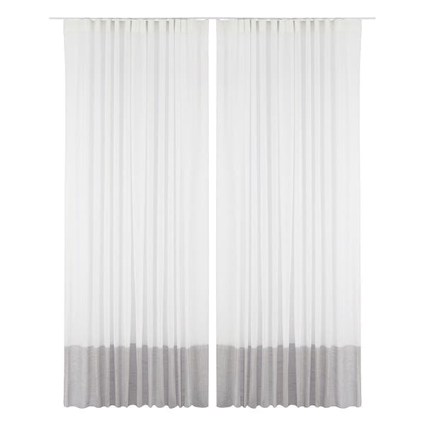 Cortina Inove Monaco Bella Janela Trilho 2 Folhas 5,40x2,80m Branco