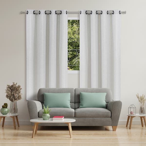 Cortina Orquidea Vestis Ilhós 2 folhas 2,60x1,70m Cinza