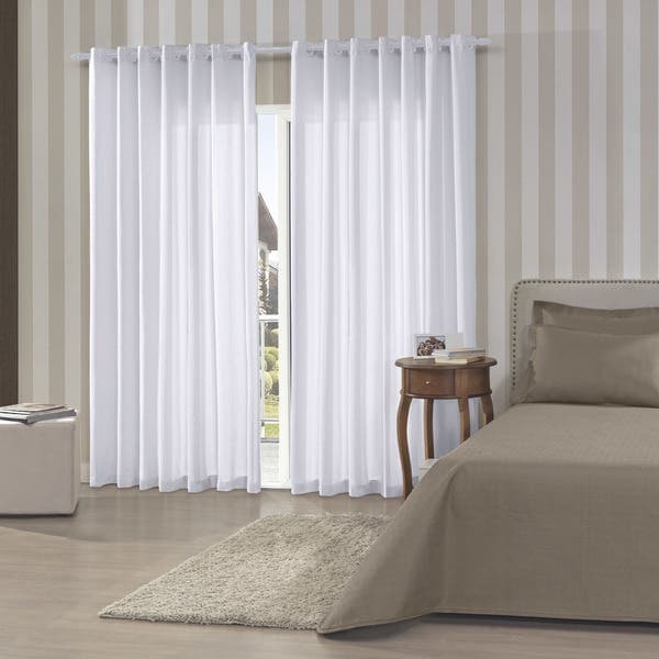 Cortina Pantex Bella Janela Ilhós 2 Folhas 3,60x2,50m Branco