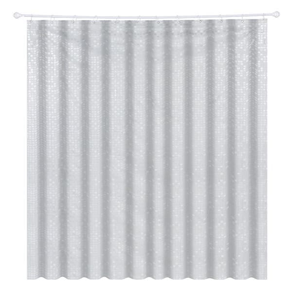 Cortina para Box PVC Transparente e Prata 1,80x1,98m Uzoo