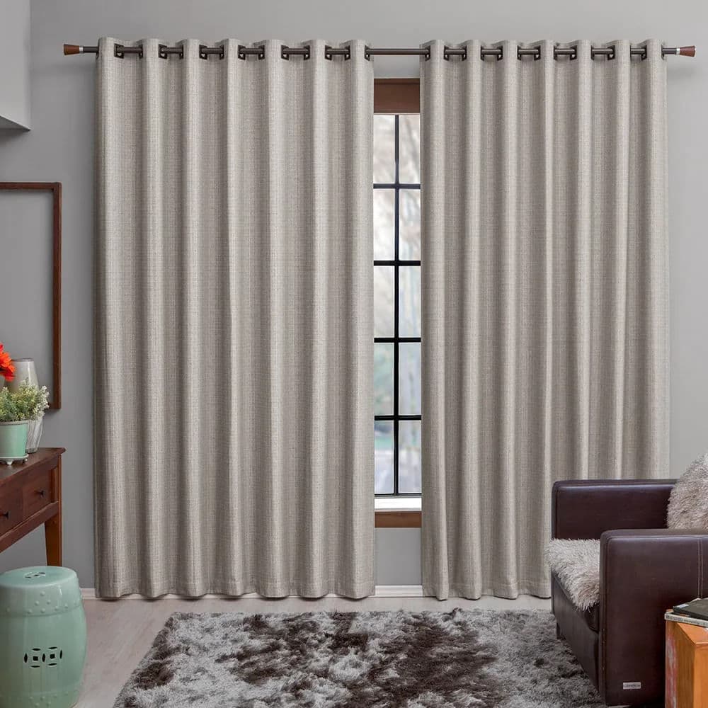 Cortina Rustic Jacy Marfim 2,00x2,30m para Varão - Branyl