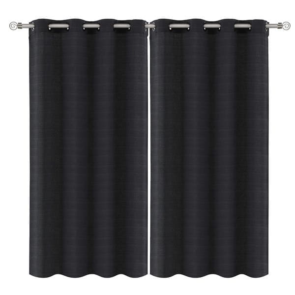 Cortina Veneza Beca Decor Ilhós 2 Folhas 2,60x1,70m Preto