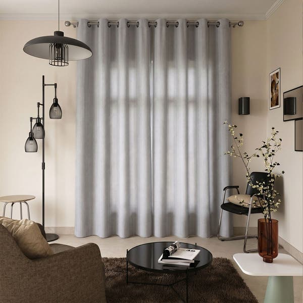 Cortina Veneza Vestis Ilhós 2 folhas 2,60x1,70m Cinza