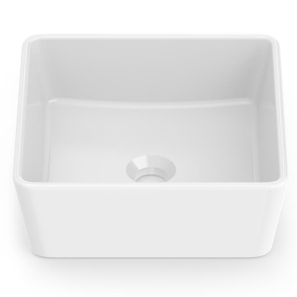 Cuba de Apoio Quadrado com mesa 35x35cm Optica Branco Roca