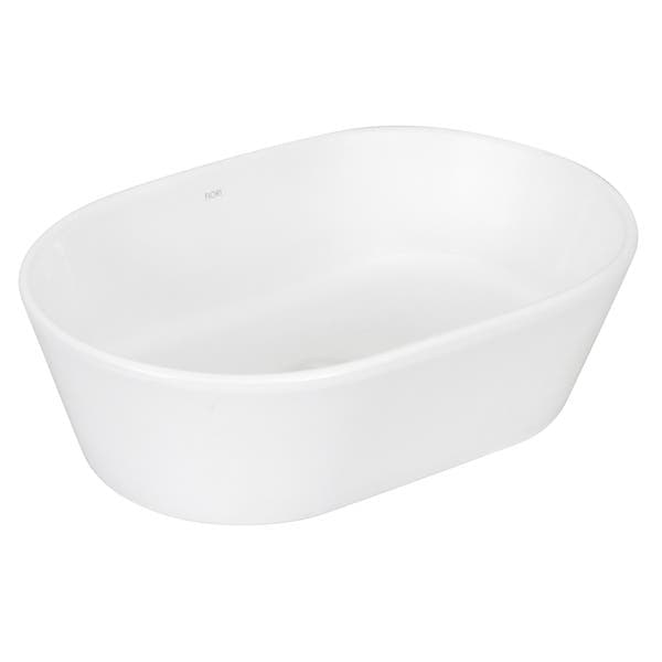 Cuba para Banheiro de Apoio Louça Oval Branca 46x30cm CB14 Fiori