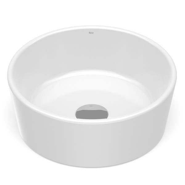 Cuba para Banheiro de Apoio Louça Redonda Branca 35cm Optica Roca