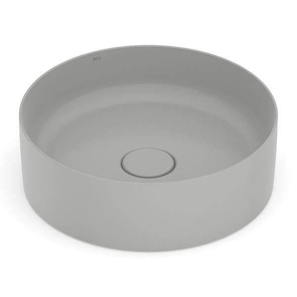 Cuba para Banheiro de Apoio Louça Redonda Stone 39cm Terra Roca