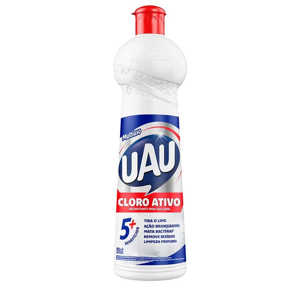 Desinfetante Multiuso Cloro Ativo 500mL - Uau
