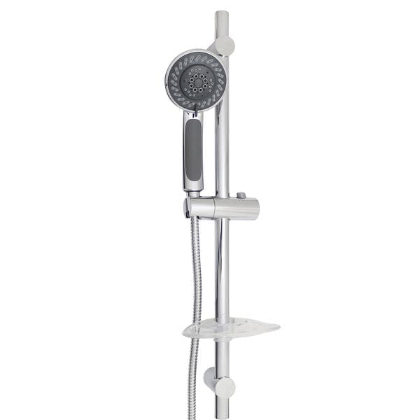 Ducha com Barra Deslizante Parede Cromada 4 Jatos Docce Sensea