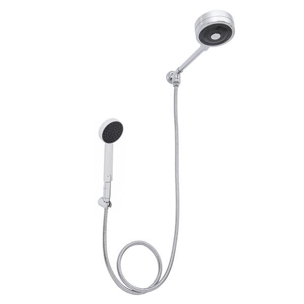 Ducha com Chuveirinho Redonda TechnoShower Cromado Docol