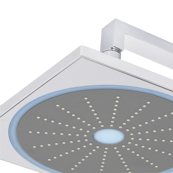 Ducha Quadrada Parede Cromada Led Sensea