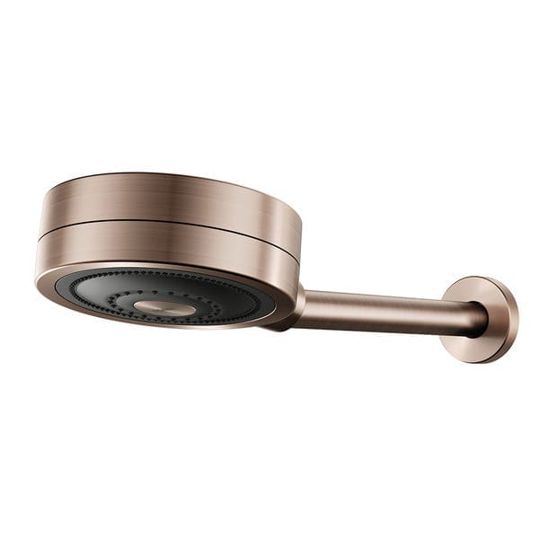 Ducha Redonda Parede Cobre Escovado New Technoshower Docol