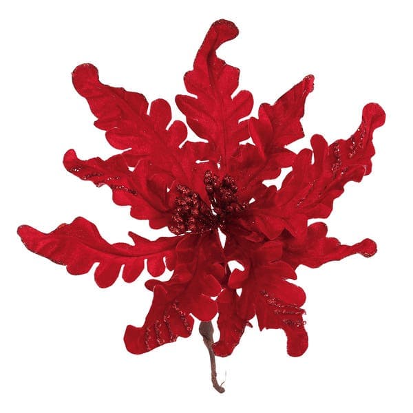 Enfeite Flor Tecido Vermelho 35x25x25cm Cromus