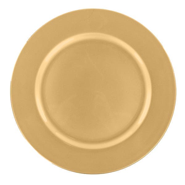 Enfeite Sousplat Plástico Ouro Velho 2x33x33cm Cromus