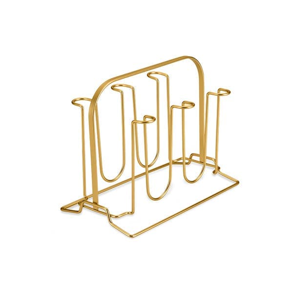 Escorredor de Copos Metal Dourado Dandy Delinia