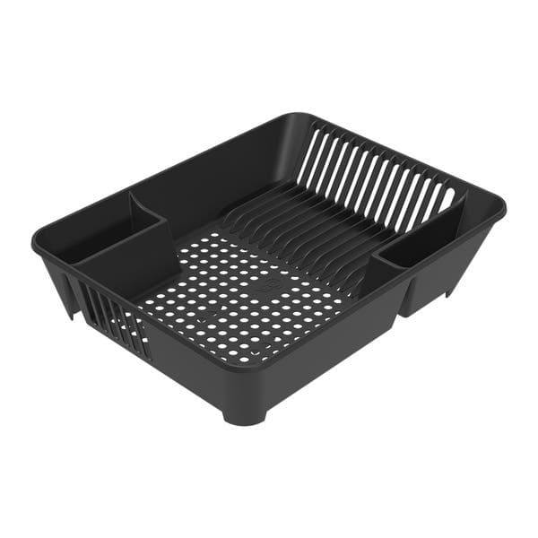 Escorredor de Louças Preto Fosco Polipropileno Coza Basic