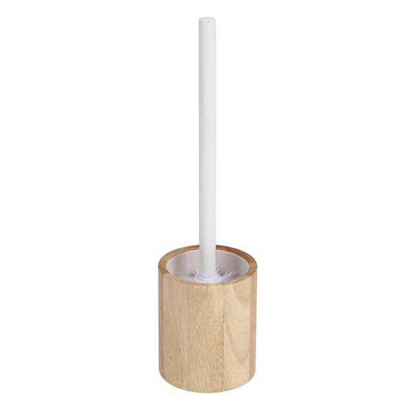 Escova Sanitária Madeira Scandi Redondo Branco Sensea