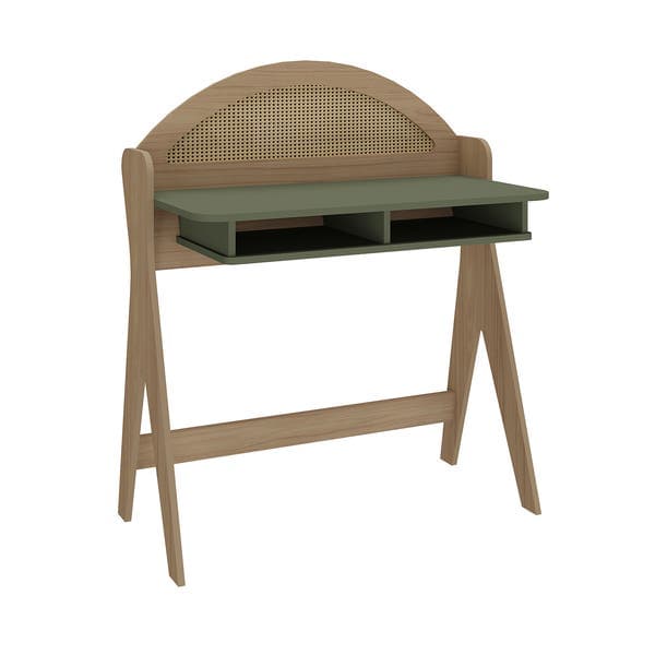 Escrivaninha 107x90x53cm Carvalho com Menta Madeira Ceci Artely