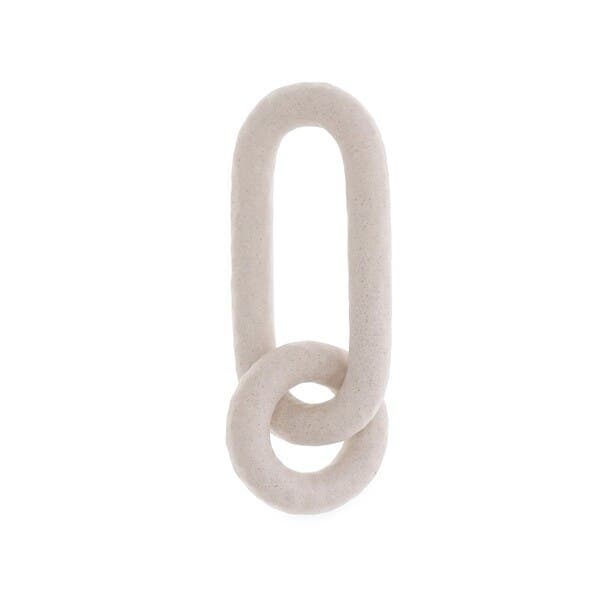 Escultura Elos Poliresina Bege 5x21x9cm Mart