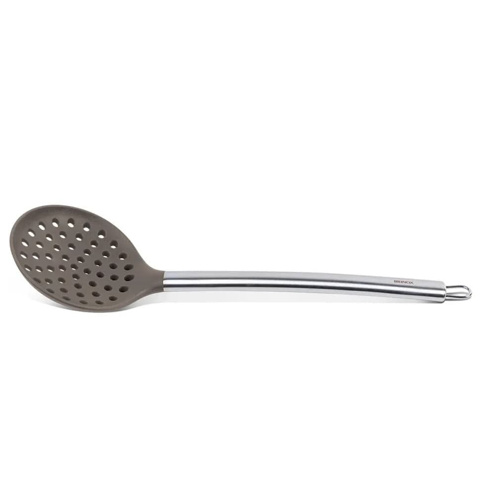 Escumadeira Duo 34,5cm Cinza - Brinox