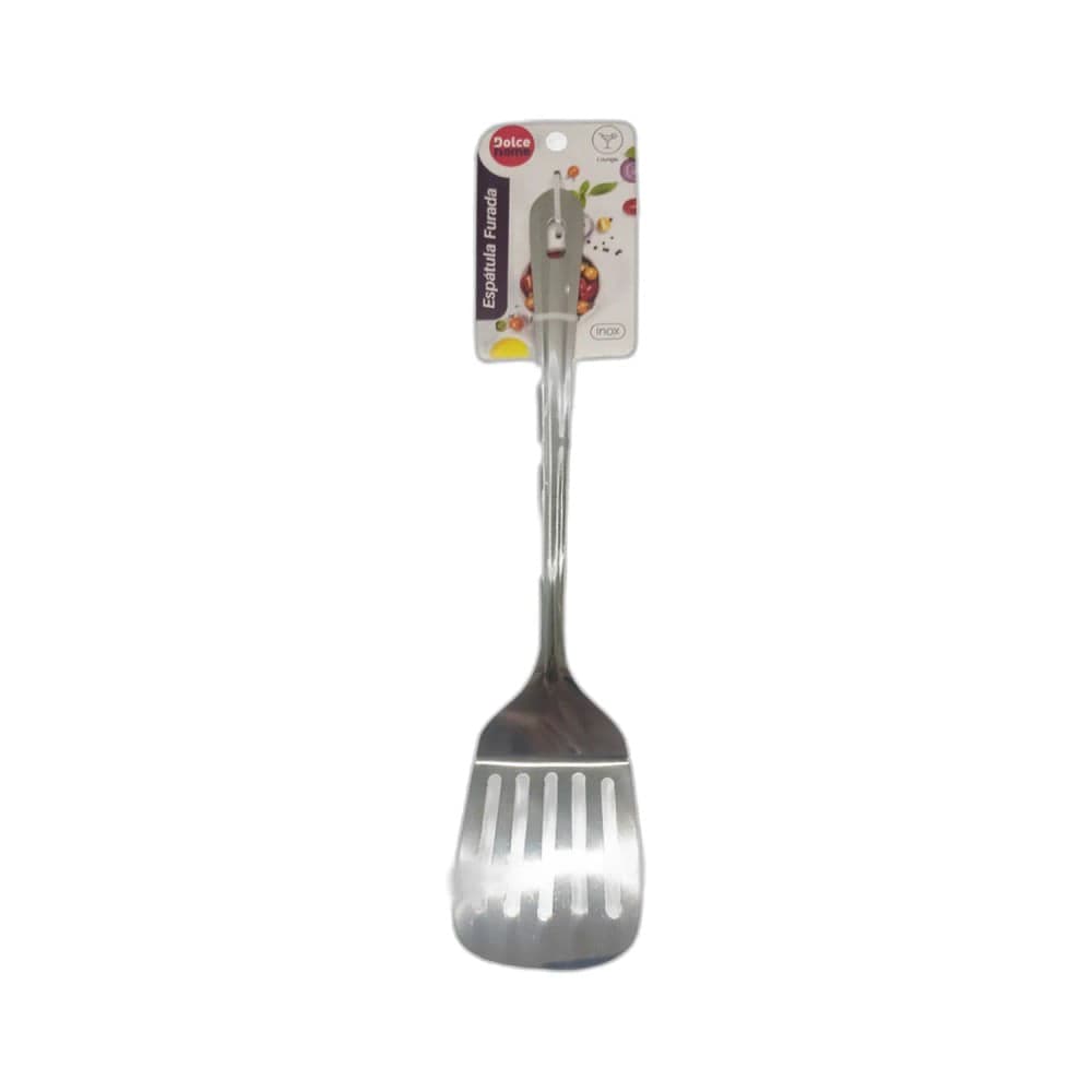 Espátula Perfurada Reta de Inox - Dolce Home