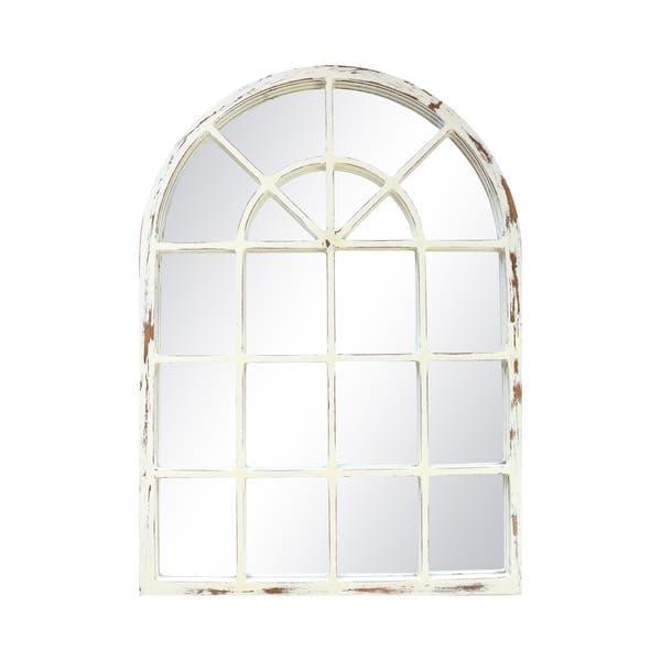 Espelho Decorativo Capela Com Moldura Patina Branca 83x64cm