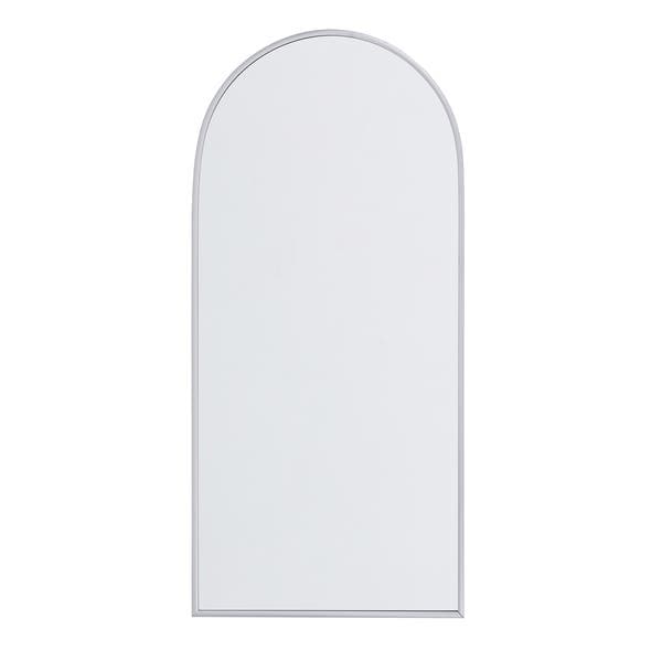 Espelho Decorativo Curvado Michi Portal Cinza 110x50cm Arte Própria