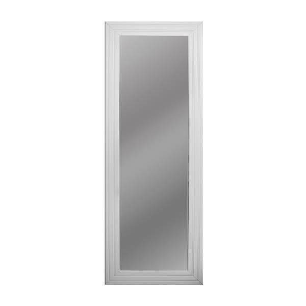 Espelho Decorativo Retangular 47X126 Branco Com Moldura Euroquadros