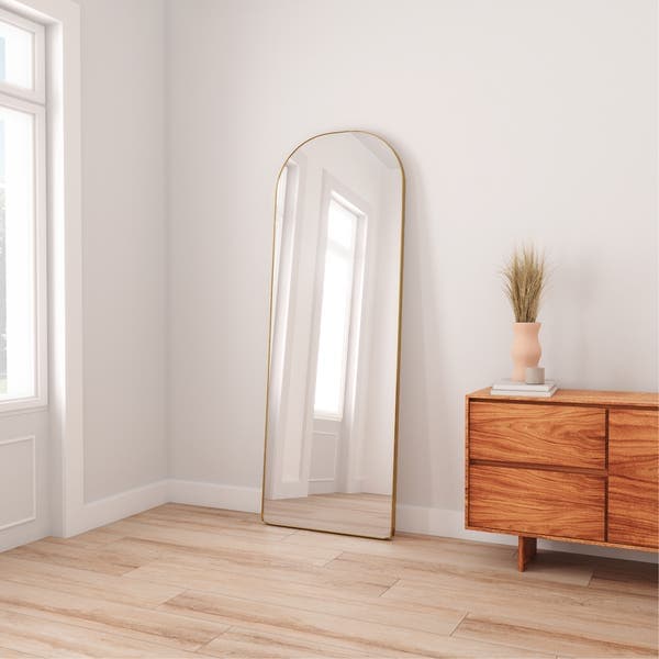 Espelho Grande Oval 180x55cm Dourado Com Moldura May516 Mayuri