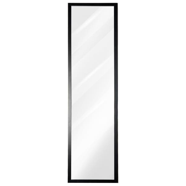 Espelho Grande Retangular 120x30cm Preto Com Moldura Porta Inspire
