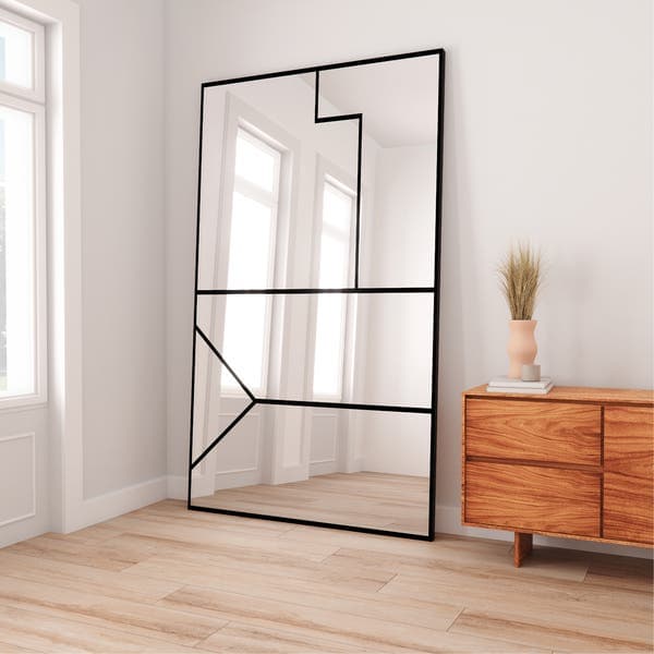 Espelho Grande Retangular 200x120cm Preto Com Moldura May521 Mayuri