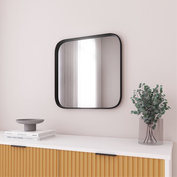 Espelho Quadrado 50x50cm Preto Com Moldura Urban E2G Design