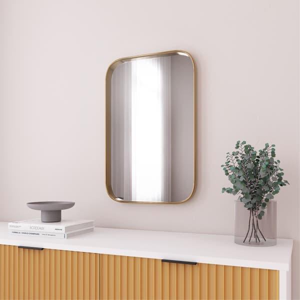 Espelho Retangular 60x40cm Dourado Com Moldura Urban E2G Design