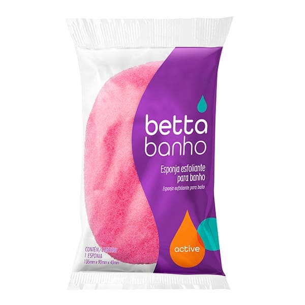 Esponja para Banho Active Rosa Bettanin