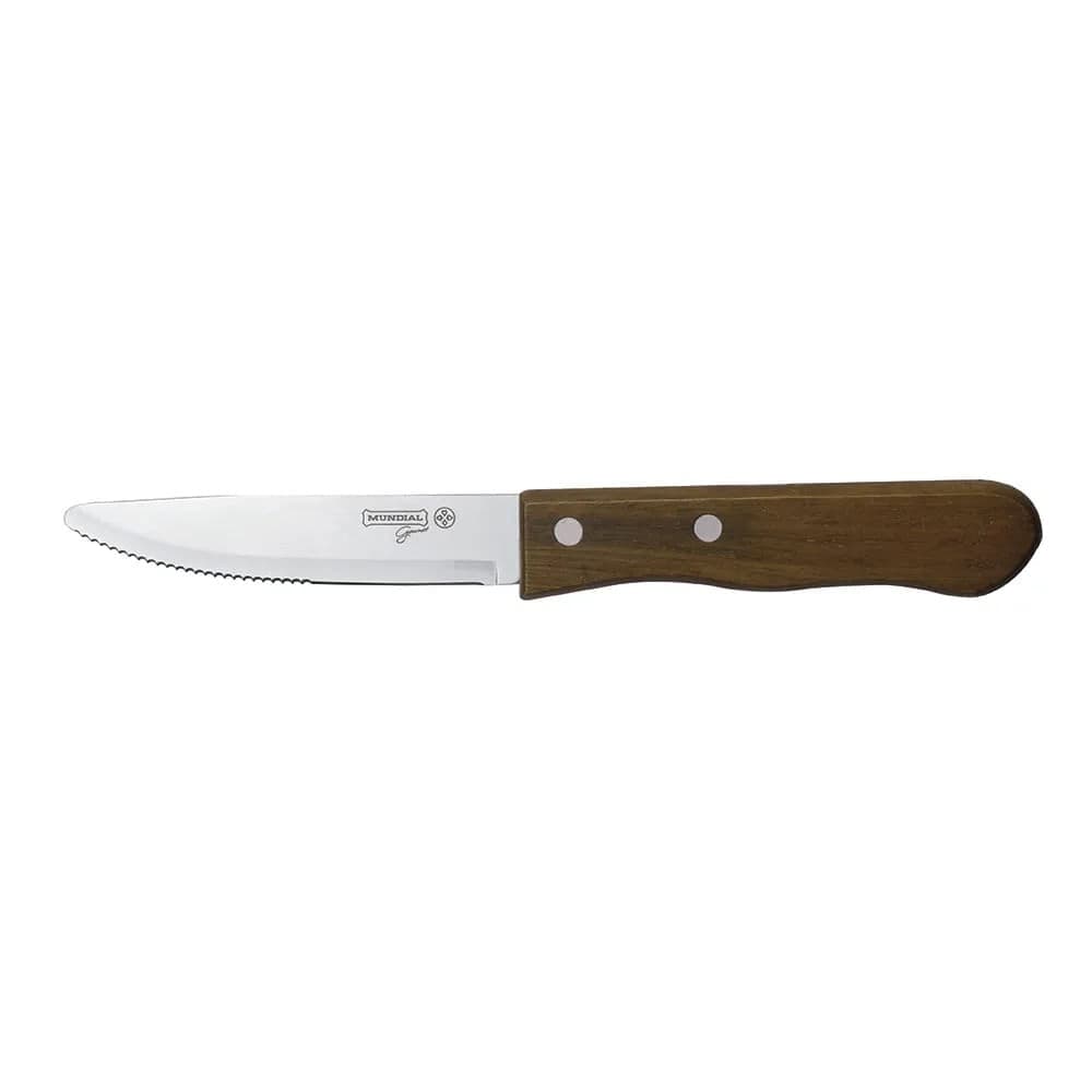 Faca para Churrasco Wood Serrilhada 12cm - Mundial