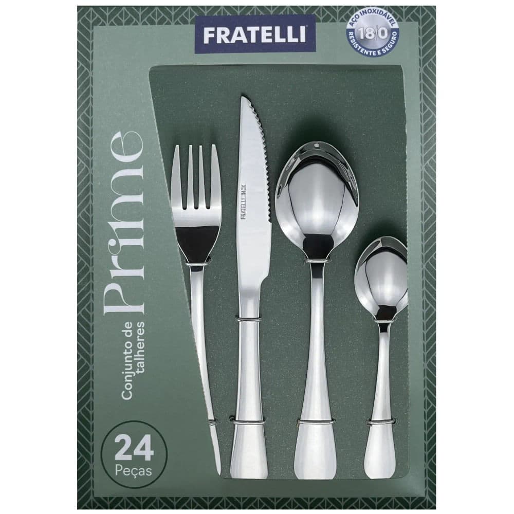 Faqueiro de Inox Prime 24 Peças - Fratelli