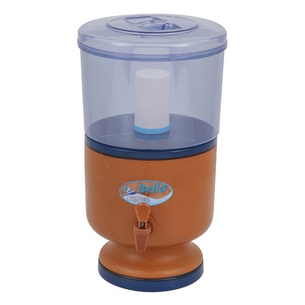 Filtro de Barro com acrílico de Bancada 4,5L Marrom Bella Filtros
