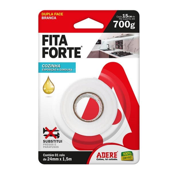 Fita Dupla Face Fita Forte Áreas Gordurosas 24mmX1,5m