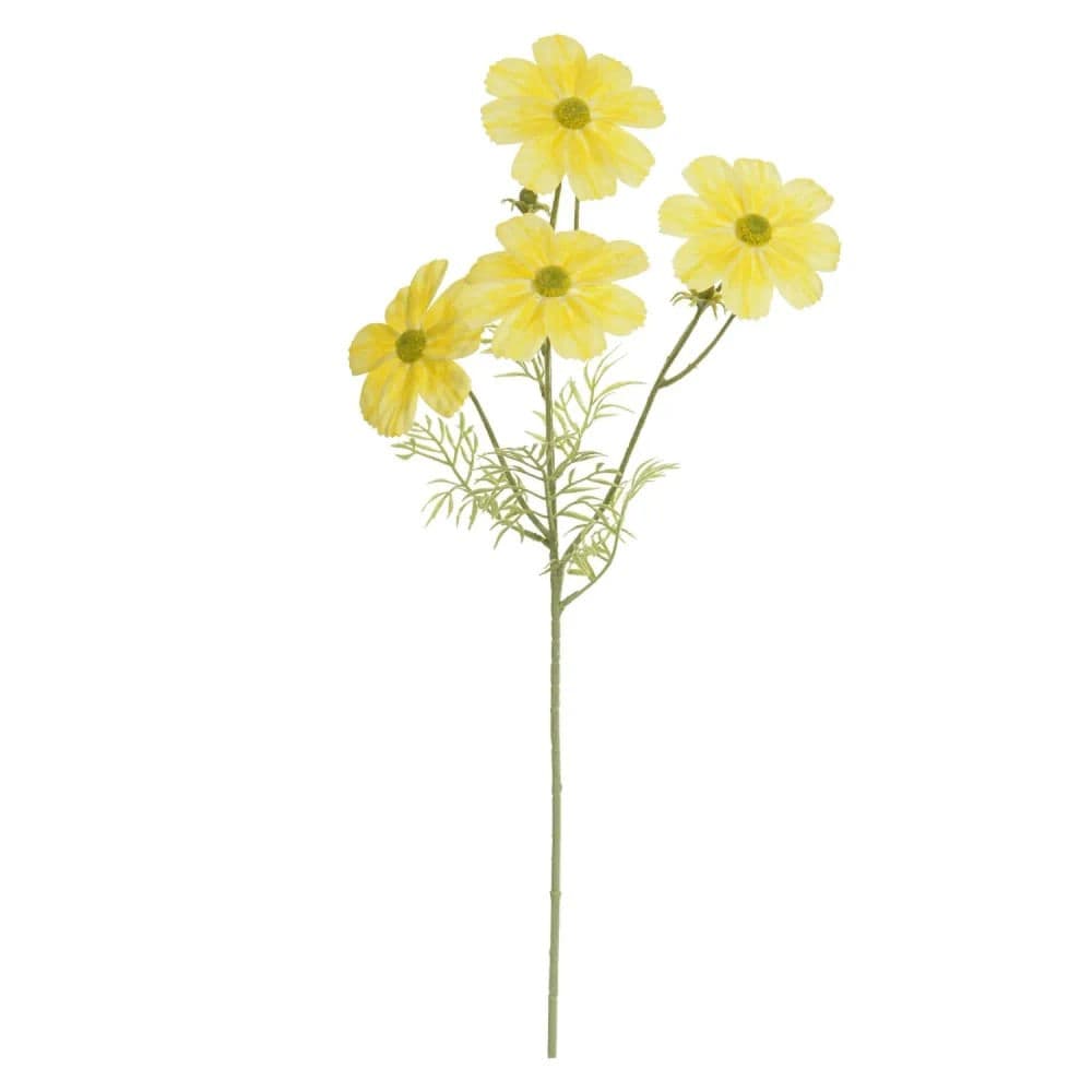 Flor Cosmos Artificial Haste 60cm Amarelo - Florarte