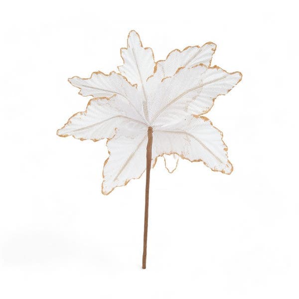 Flor Plástico e Tecido Branco Cromus 20x20cm