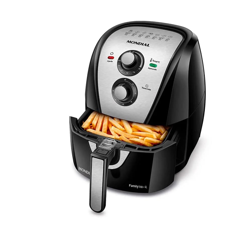 Fritadeira Elétrica Family 4l 1500w Preta - Mondial — Fritadeira Elétrica Family 4l 1500w Preta - Mondial · Ref. 21058