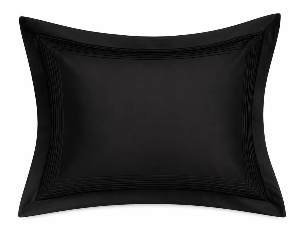 Fronha Avulsa Plissè Preto 600 Fios Muguet Home — 50x90