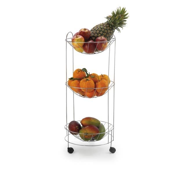 Fruteira de Chão Metal Cromado ArtCook Arthi