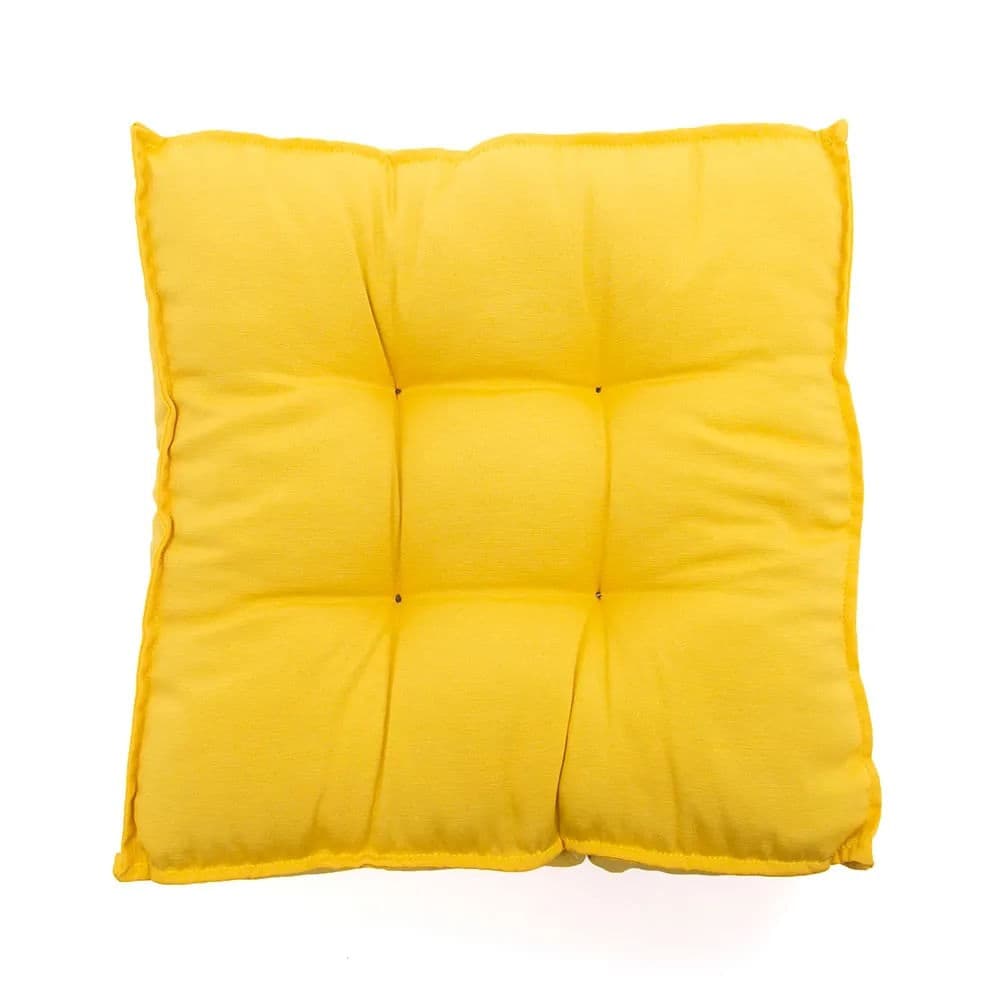 Futon Gorgurão Alto 45x45cm Amarelo - Comoditá