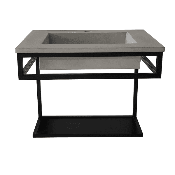 Gabinete com Cuba 60cm Preto Brooklin Venturi