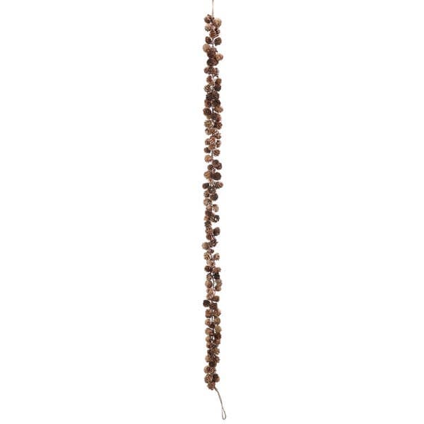 Galho Decorativo Pinha Marrom 125x5x5cm Cromus