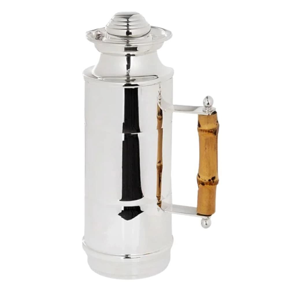 Garrafa Térmica de Prata com Alça de Bambu Shefield Plate 500ml