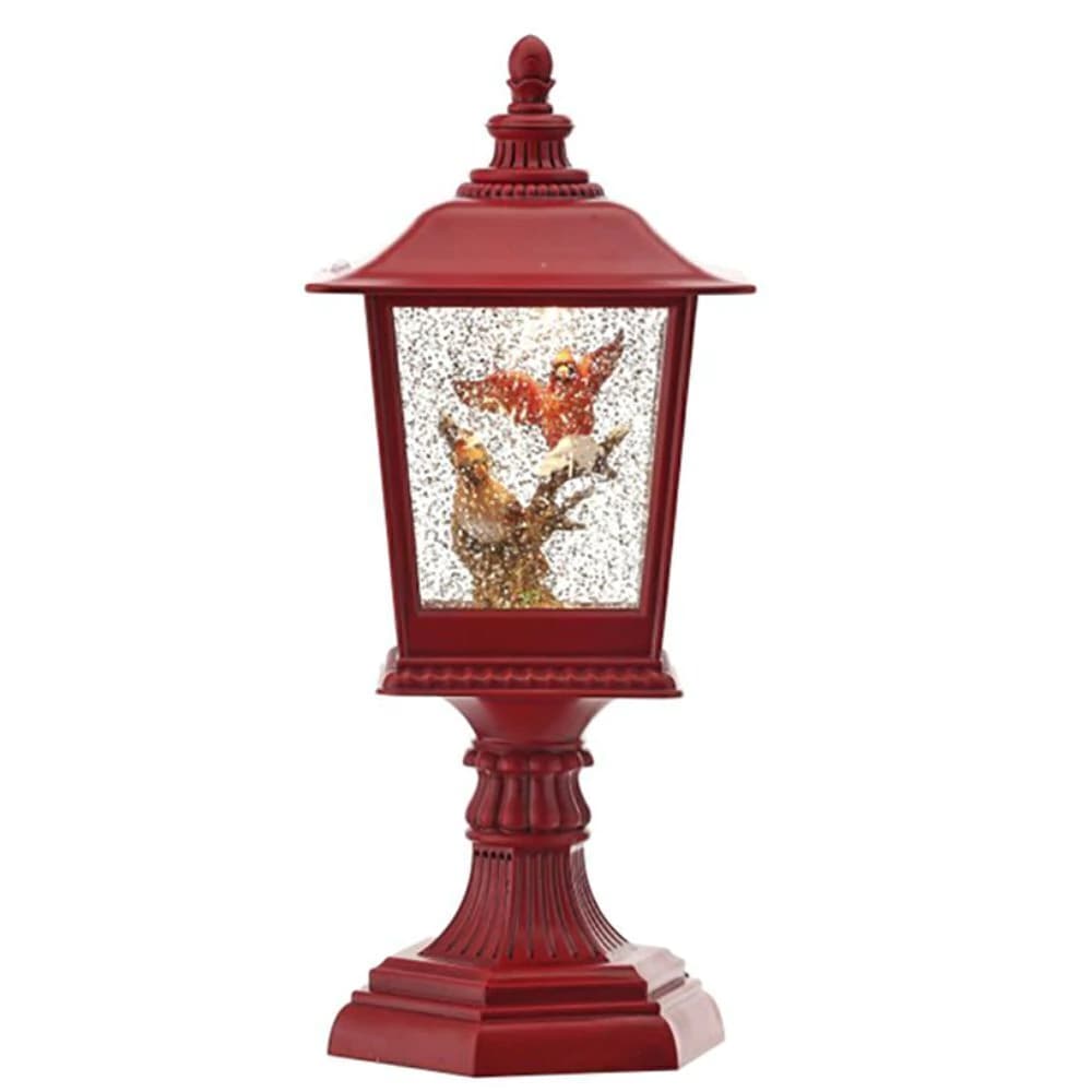 Globo de Neve com Led Poste Vermelho 31x13cm